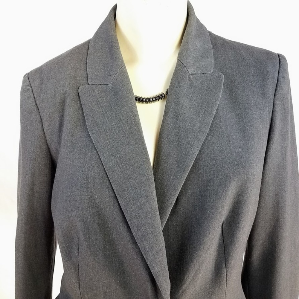 Calvin Klein Slate Gray Career Blazer Size: 2